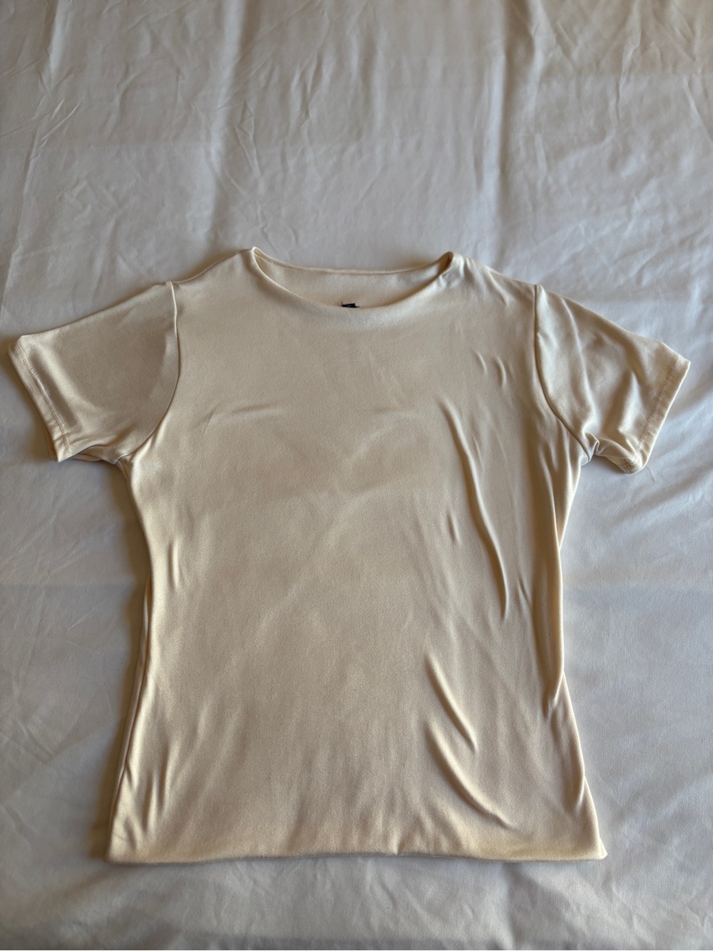 Jova Vanilla Buttery Soft Double Layered Short Sleeve Top Basics Everyday